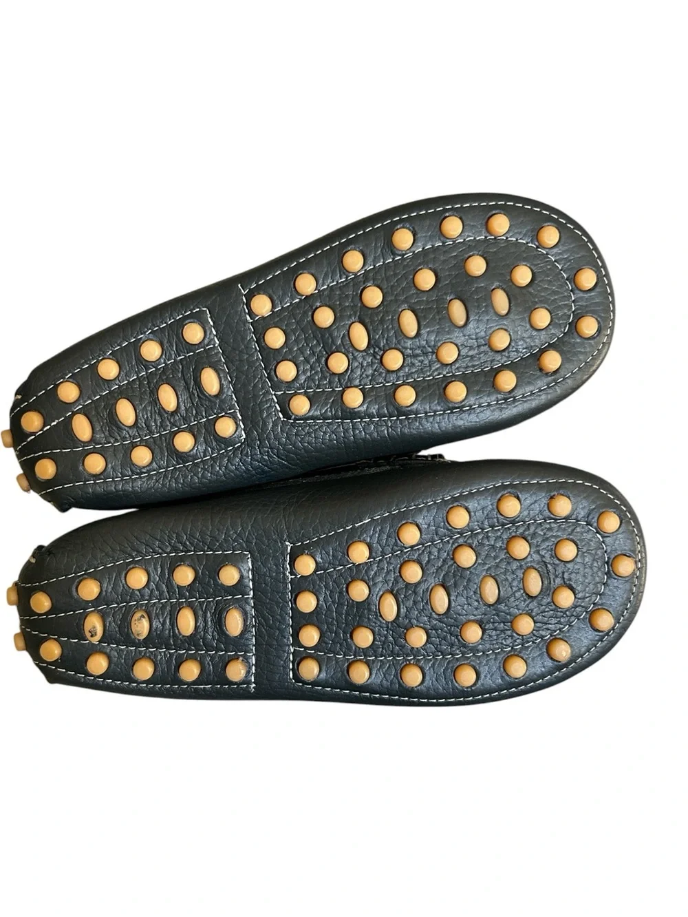 Elephantito Little Boys Navy Leather and Red Striped Club Loafer Size 11.5